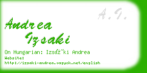 andrea izsaki business card